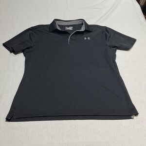 Medium, Under Armour, Black Polo